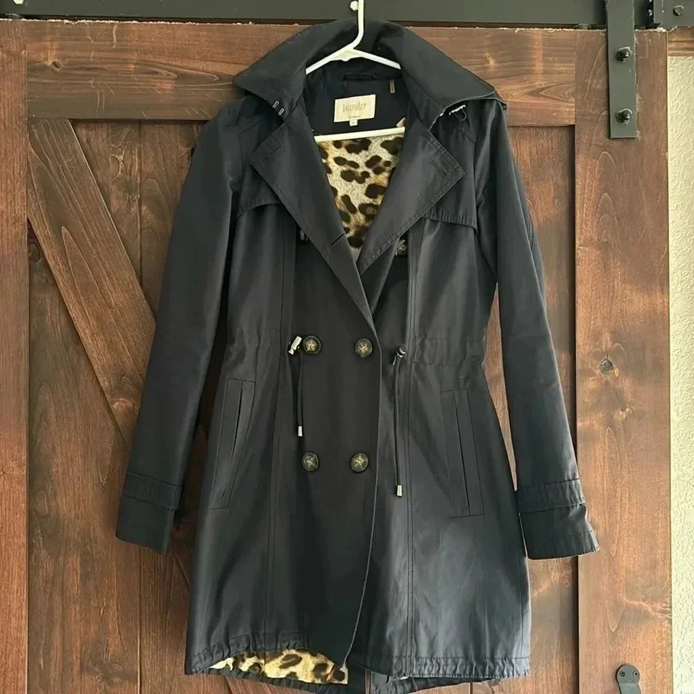 Laundry by Shelli Segal navy trenchcoat